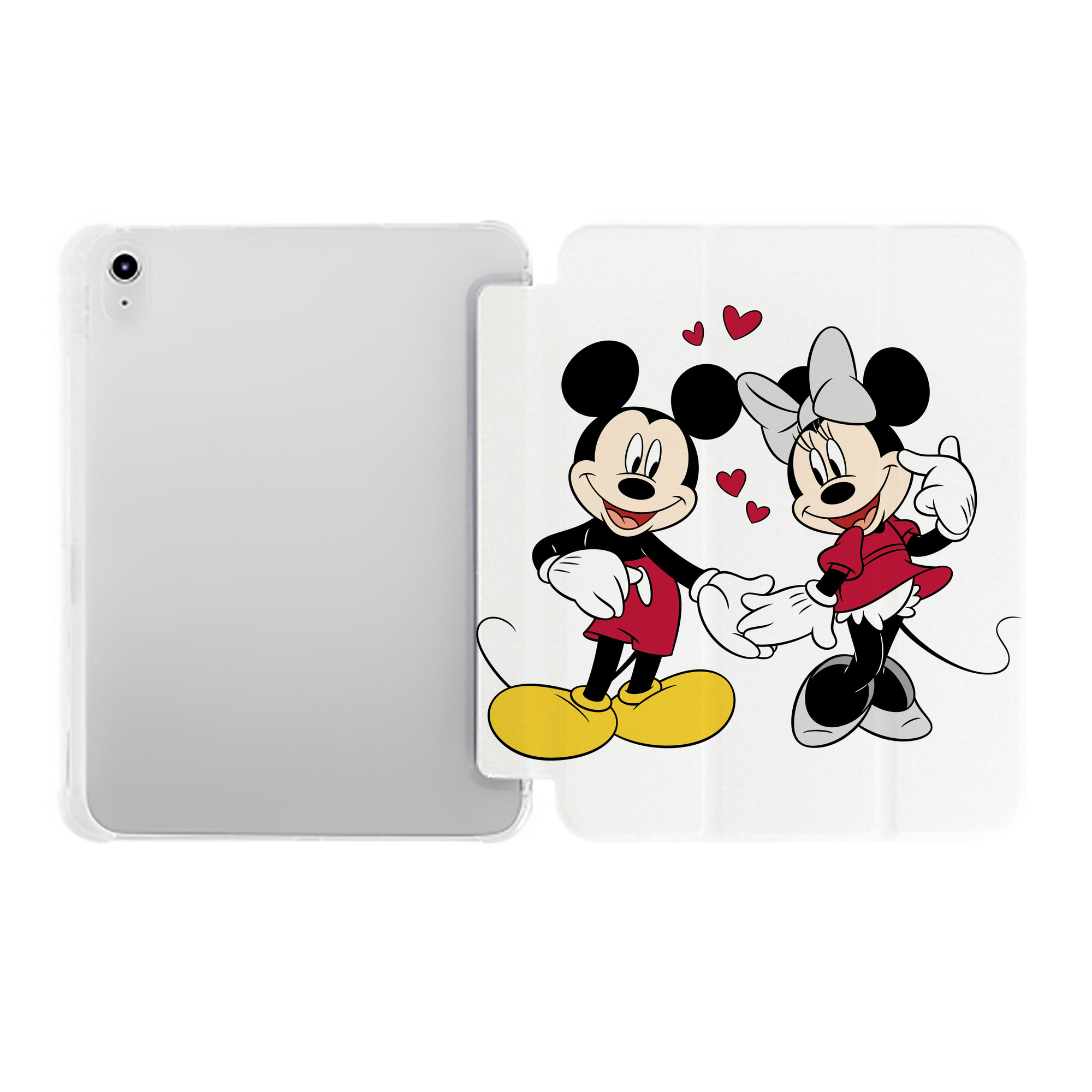 （画像用） ミッキーマウス Mickey Mouse IPad ケース ペン収納付き 三つ折りスタンド PUレザー×シリコン 対応機種9.5/10.5/10.9インチ